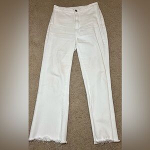 SHEIN Women's Straight Leg White Jeans